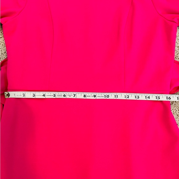 Adrianna Papell Hot Pink Dress with Bow Detail - Picture 5 of 6